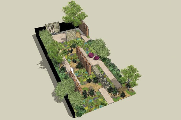 plan of Andy Sturgeon's The Daily Telegraph Garden