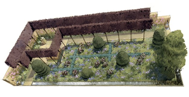 Arne Maynard's garden for Laurent Perrier