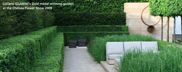 Luciano's gold medal winning garden at the Chelsea Flower Show 2009