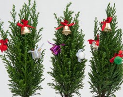 Table top tree with decorations (table top Christmas tree)