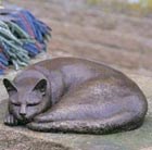 Bronze sleeping cat