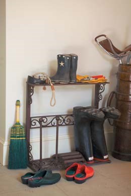 Cast-iron boot airer 4-pair rack