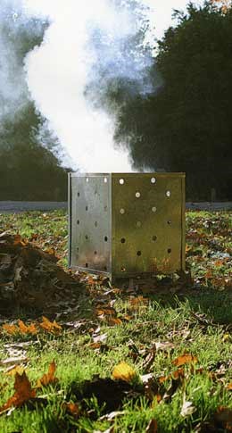 Galvanised square incinerator