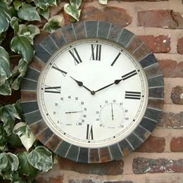 Slate effect clock