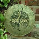 Bronze clock and thermometer