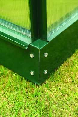 4' x 6' Aluminium lean-to greenhouse frame with base & Polycarbonate pack