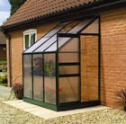 4' x 6' Aluminium lean-to greenhouse frame with base & Polycarbonate pack