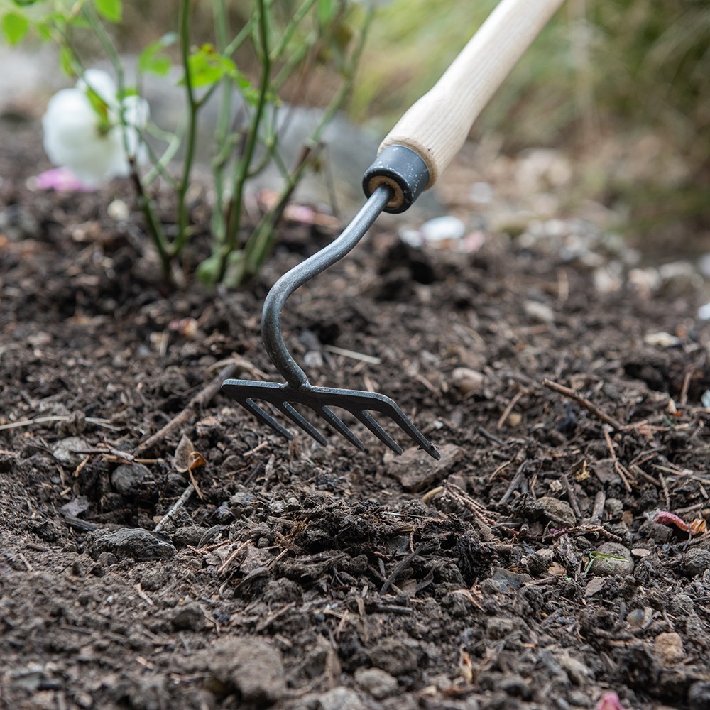 De Wit 5 tine handrake drop grip handle