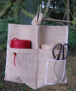 Hessian double pocket twine dispenser