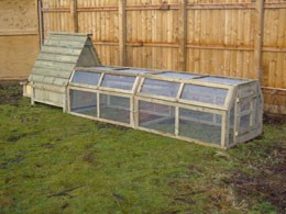 Swiss chalet for chickens with 10ft run