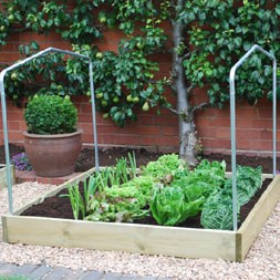 Timber grow bed accessory - pair of steel Support Hoops