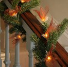 Brown indoor leaf skeleton LED lights
