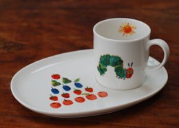 The very hungry caterpillar mug and snack plate