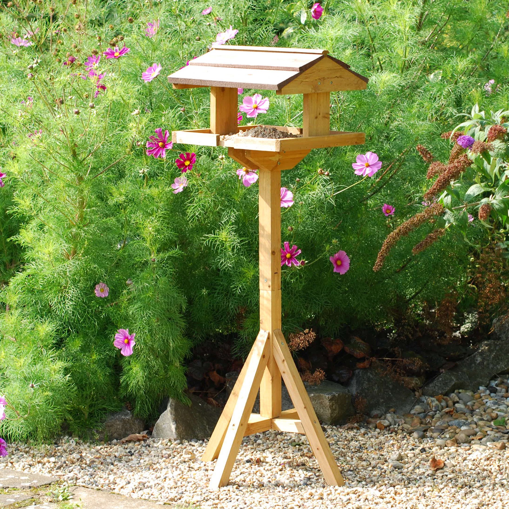 Self assembly bird table