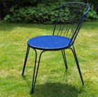 Versailles steel dining chair - royal blue
