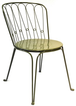 Versailles steel dining chair - lichen green