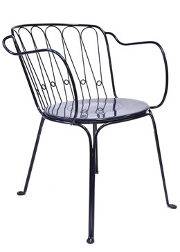 Versailles steel arm chair - royal blue