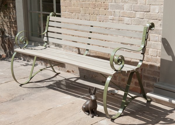 Montpellier bench - lichen green Montpellier bench - lichen green