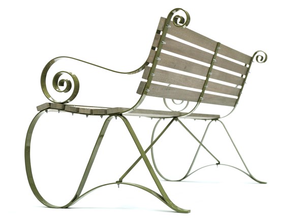 Montpellier bench - lichen green Montpellier bench - lichen green