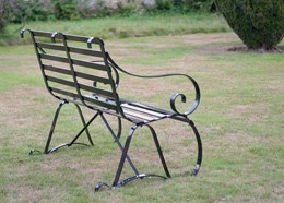 Repton scroll bench - black