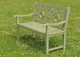 Woburn bench - lichen green