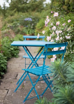 Rome folding bistro set - teal