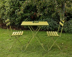 Rome folding bistro set - green