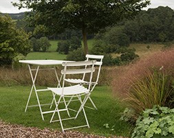 Rome folding bistro set - white