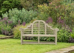 Grande weathered lutyens bench