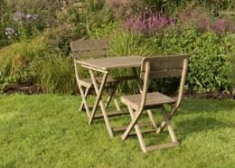 Green folding bistro set