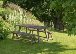 Cromer dining table and two benches