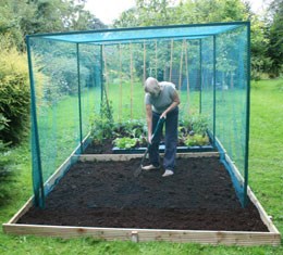 Heavy duty fruit cage including netting
