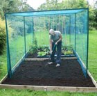 Heavy duty fruit cage including netting
