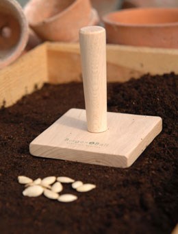 Square seed tray tamper