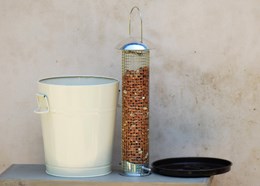 Mini bird feed storage bin