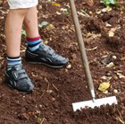 Gardener's apprentice soil rake