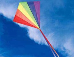 Diamond rainbow kite