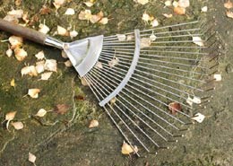 Traditional flexo lawn / leaf rake stainless steel