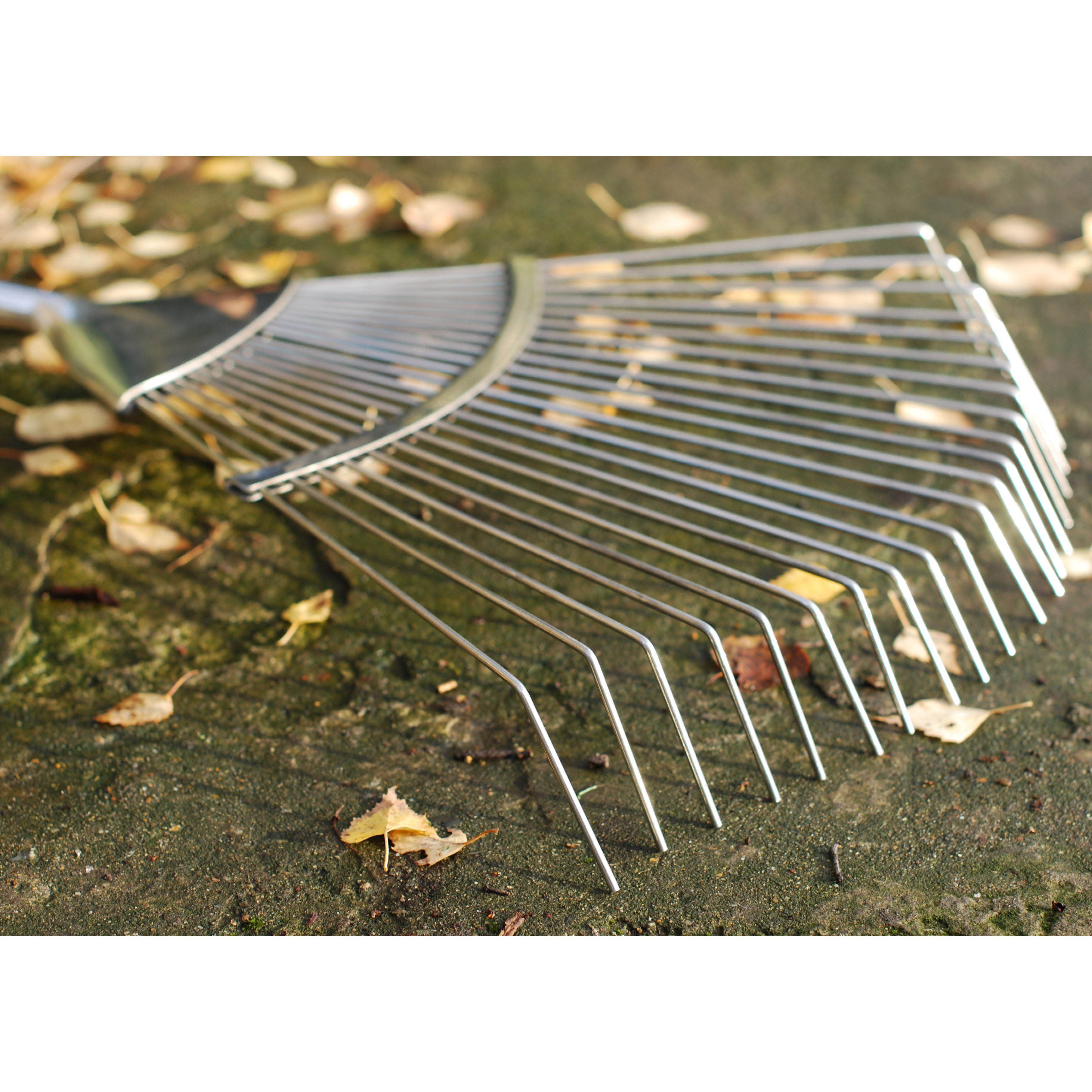 Traditional flexo lawn / leaf rake stainless steel