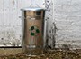 Galvanised recycling bin