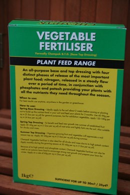 Chempak vegetable fertiliser / base top dressing