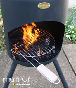 Large steel bonfeu chimenea