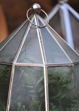 Victorian nickel lantern cloche