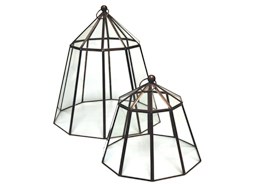 Victorian bronze lantern cloche