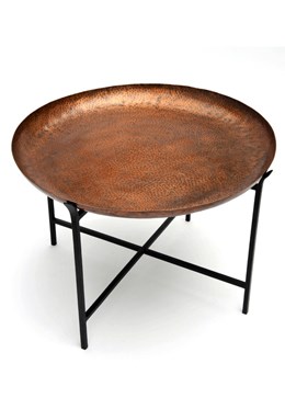Copper textured table
