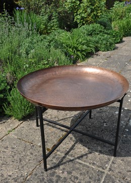 Copper textured table