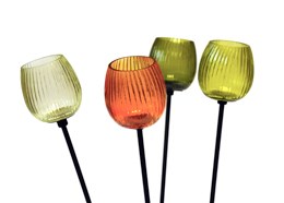 Coloured garden stake light - set of 4