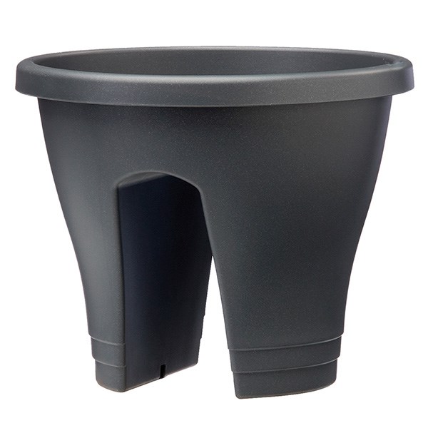Round railing pots Round railing pots
