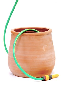 Terracotta hose pot