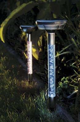 Solar colour changing crystal lights